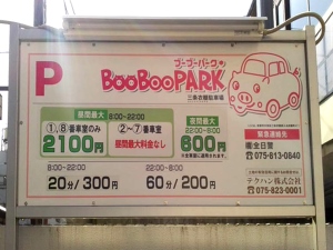 ブーブーパーク三条衣棚、看板写真